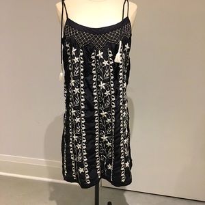 Joie dress with white embroidery.